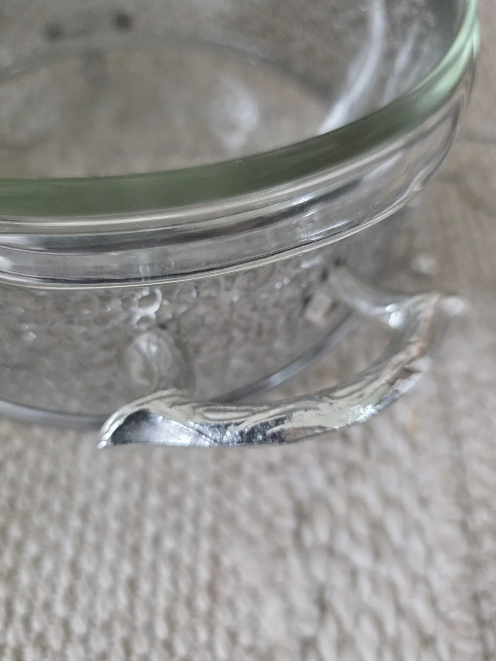 Anchor Hocking Vintage 1940s Silver 2qt Casserole Server